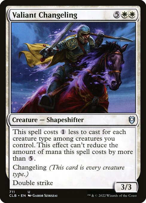 Valiant Changeling — Commander Legends: Battle for Baldur's Gate #711 — Non Foil — reference image 1