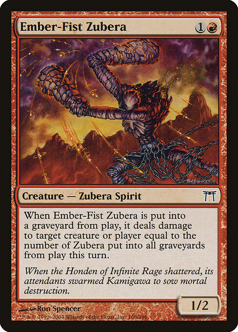 Ember-Fist Zubera — Champions of Kamigawa #166 — Foil — reference image 1