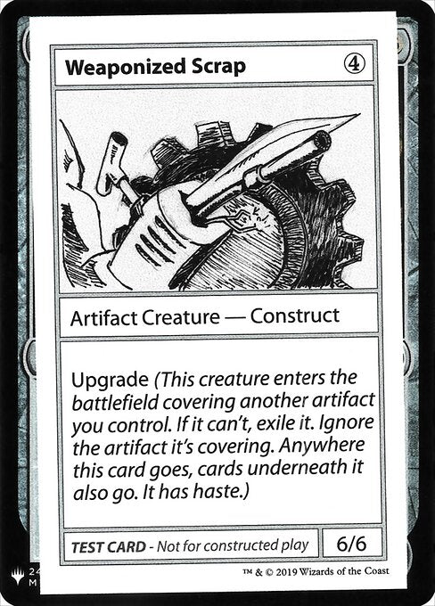 Weaponized Scrap — Mystery Booster Playtest Cards 2019 #111 — Non Foil — reference image 1