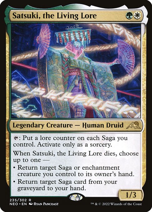 Satsuki, the Living Lore — Kamigawa: Neon Dynasty #235 — Foil — reference image 1