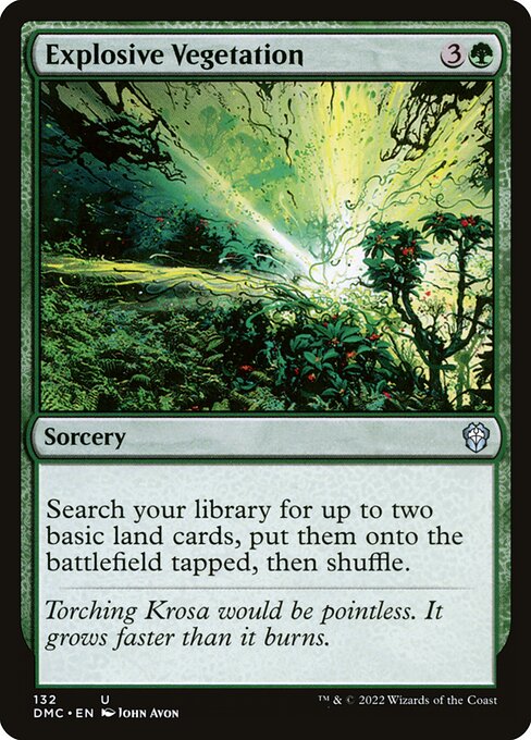 Explosive Vegetation — Dominaria United Commander #132 — Non Foil — reference image 1
