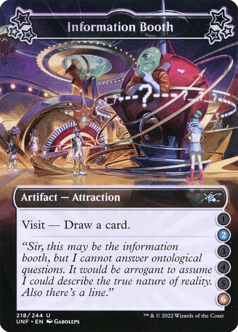 Information Booth — Unfinity #218a — Non Foil — reference image 1
