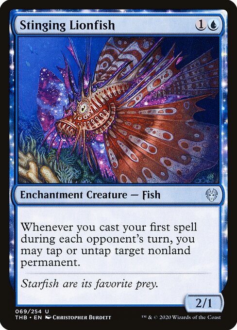 Stinging Lionfish — Theros Beyond Death #69 — Foil — reference image 1