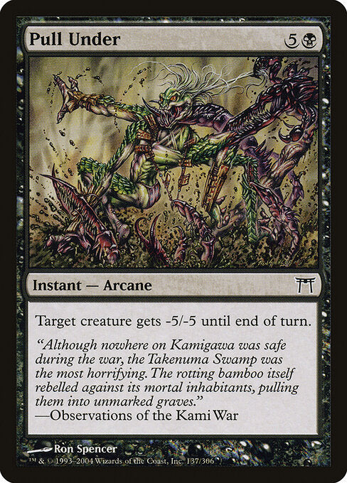 Pull Under — Champions of Kamigawa #137 — Foil — reference image 1