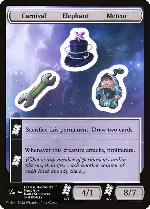 Carnival Elephant Meteor — Unfinity Sticker Sheets #7 — Non Foil — reference image 1