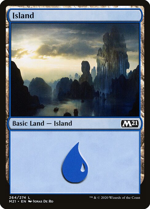 Island — Core Set 2021 #264 — Foil — reference image 1