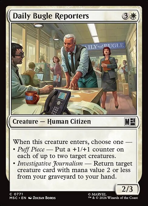 Daily Bugle Reporters — Marvel Super Heroes Commander #771 — Foil — reference image 1