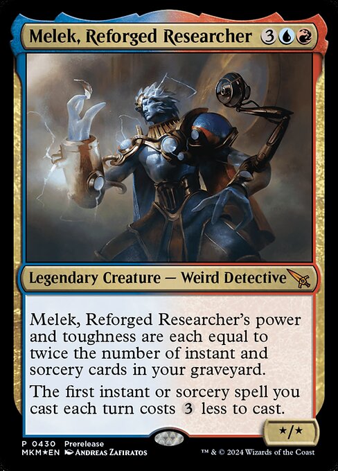 Melek, Reforged Researcher — Murders at Karlov Manor #430 — Foil — reference image 1