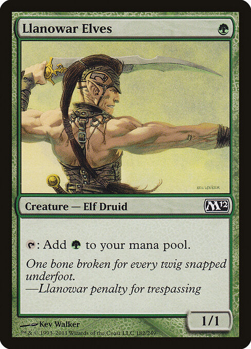 Llanowar Elves — Magic 2012 #182 — Non Foil — reference image 1
