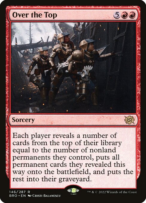 Over the Top — The Brothers' War #146 — Foil — reference image 1