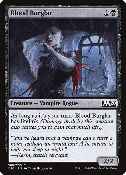 Blood Burglar — Core Set 2020 #88 — Foil — reference image 1
