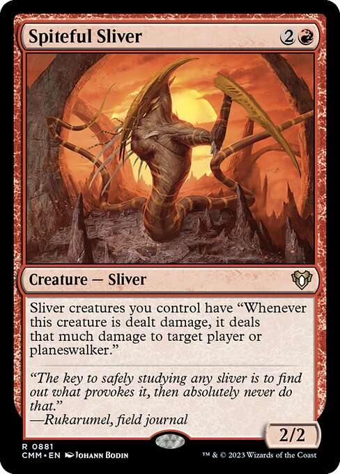 Spiteful Sliver — Commander Masters #881 — Non Foil — reference image 1