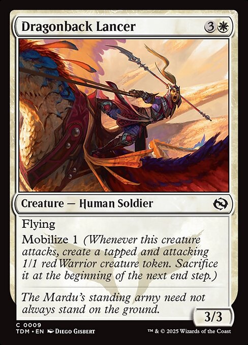 Dragonback Lancer — Tarkir: Dragonstorm #9 — Non Foil — reference image 1