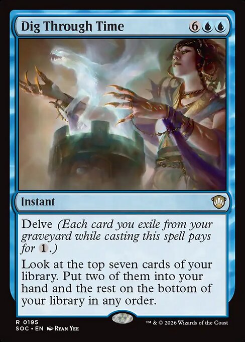 Dig Through Time — Secrets of Strixhaven Commander #195 — Non Foil — reference image 1