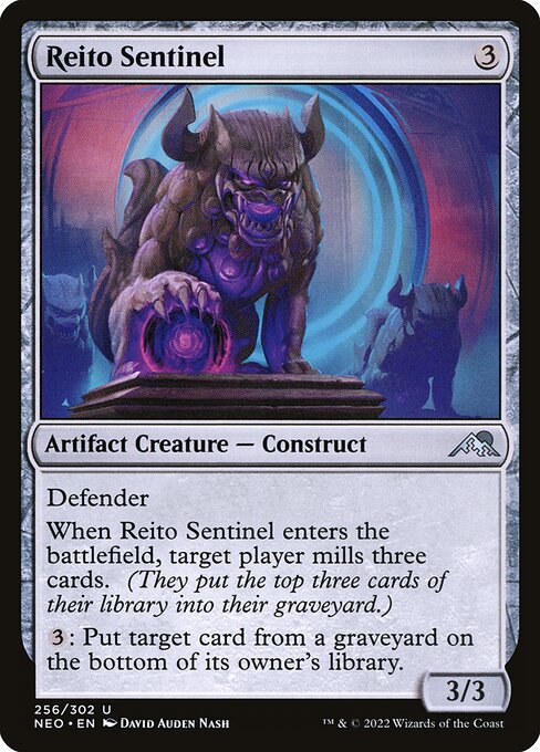 Reito Sentinel — Kamigawa: Neon Dynasty #256 — Non Foil — reference image 1