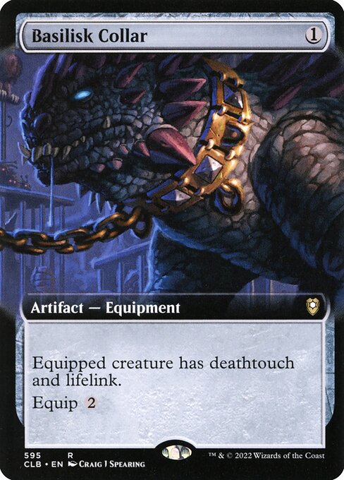 Basilisk Collar — Commander Legends: Battle for Baldur's Gate #595 — Non Foil — reference image 1