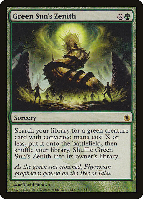 Green Sun's Zenith — Mirrodin Besieged #81 — Non Foil — reference image 1