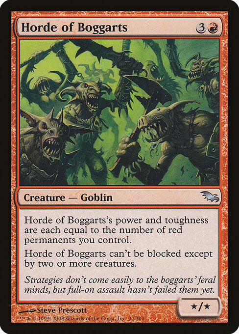 Horde of Boggarts — Shadowmoor #94 — Foil — reference image 1