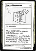 Stack of Paperwork — Mystery Booster Playtest Cards 2021 #13 — Non Foil — reference image 1