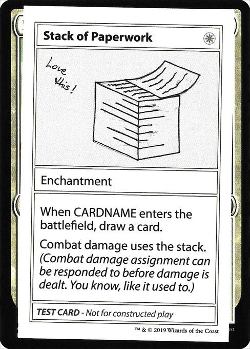 Stack of Paperwork — Mystery Booster Playtest Cards 2021 #13 — Non Foil — reference image 1