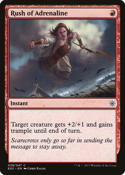 Rush of Adrenaline — Explorers of Ixalan #28 — Non Foil — reference image 1