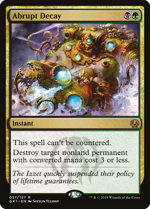 Abrupt Decay — GRN Guild Kit #57 — Non Foil — reference image 1