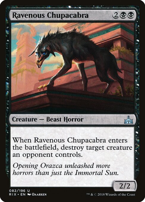 Ravenous Chupacabra — Rivals of Ixalan #82 — Non Foil — reference image 1
