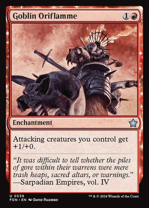 Goblin Oriflamme — Foundations #539 — Non Foil — reference image 1