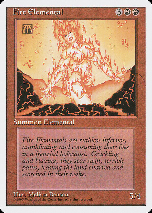 Fire Elemental — Fourth Edition #191 — Non Foil — reference image 1