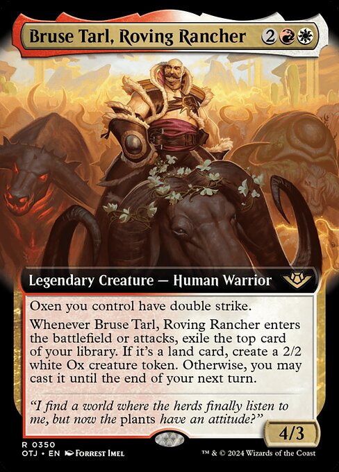 Bruse Tarl, Roving Rancher — Outlaws of Thunder Junction #350 — Non Foil — reference image 1