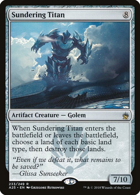 Sundering Titan — Masters 25 #233 — Foil — reference image 1