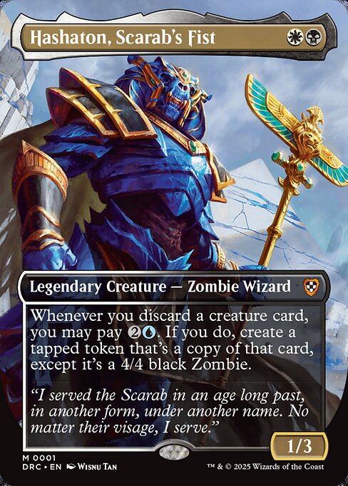 Hashaton, Scarab's Fist — Aetherdrift Commander #1 — Non Foil — reference image 1
