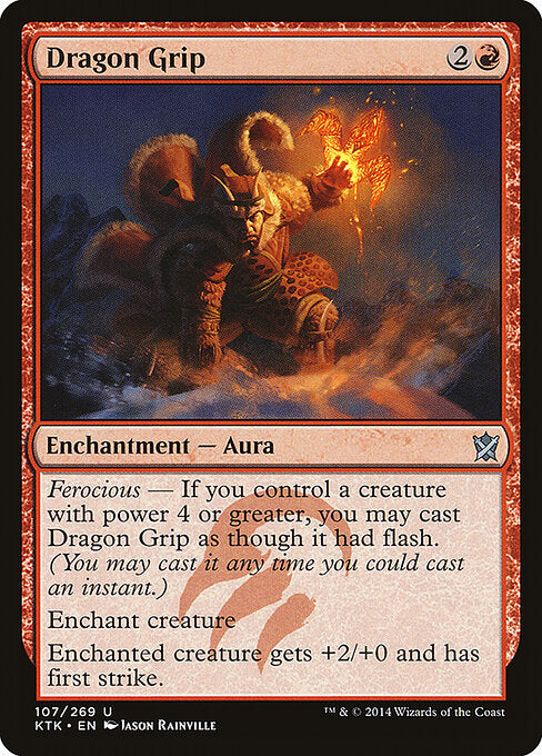 Dragon Grip — Khans of Tarkir #107 — Foil — reference image 1
