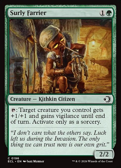 Surly Farrier — Lorwyn Eclipsed #196 — Non Foil — reference image 1