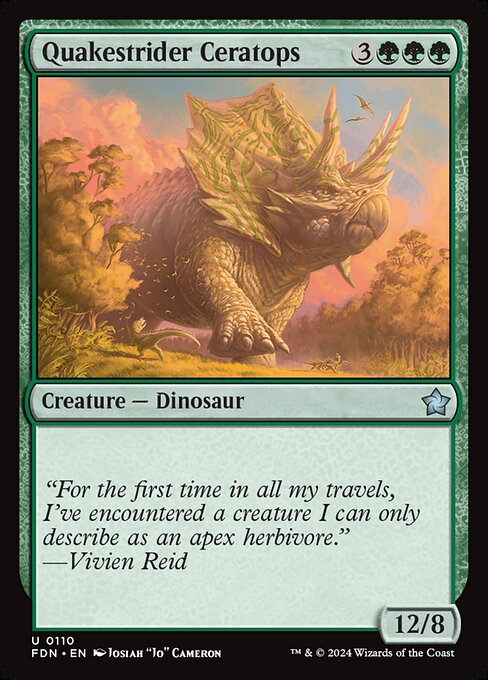 Quakestrider Ceratops — Foundations #110 — Non Foil — reference image 1