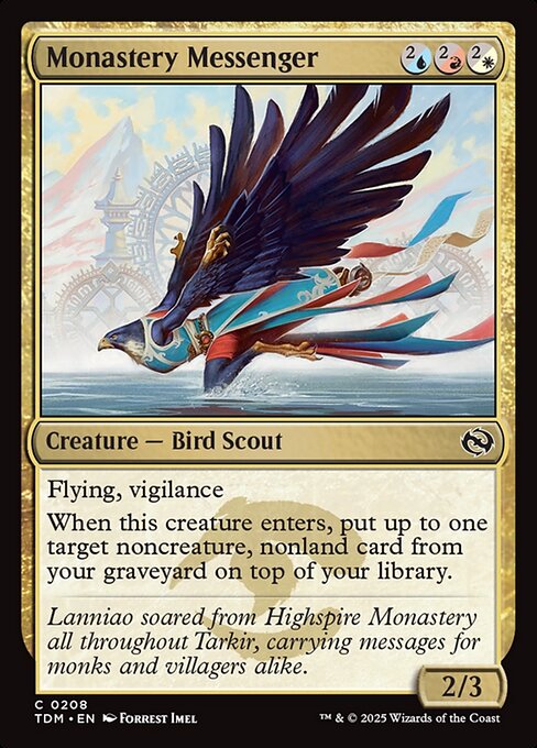 Monastery Messenger — Tarkir: Dragonstorm #208 — Non Foil — reference image 1