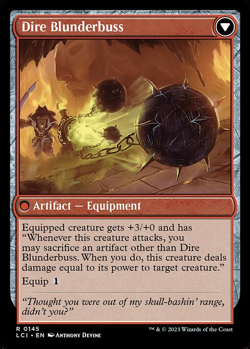 Dire Flail // Dire Blunderbuss — The Lost Caverns of Ixalan #145 — Non Foil — reference image 2