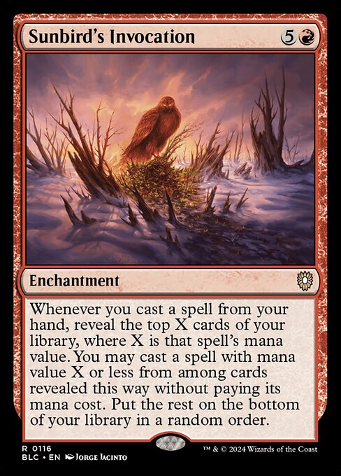 Sunbird's Invocation — Bloomburrow Commander #116 — Non Foil — reference image 1