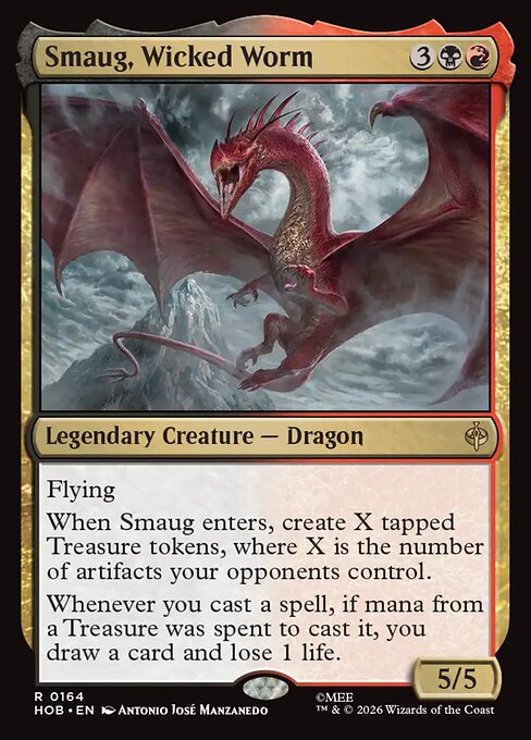 Smaug, Wicked Worm — The Hobbit #164 — Foil — reference image 1