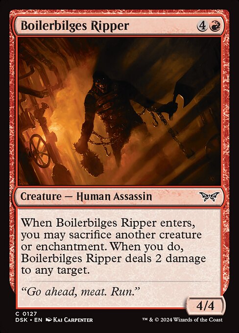 Boilerbilges Ripper — Duskmourn: House of Horror #127 — Non Foil — reference image 1