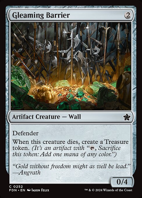 Gleaming Barrier — Foundations #252 — Non Foil