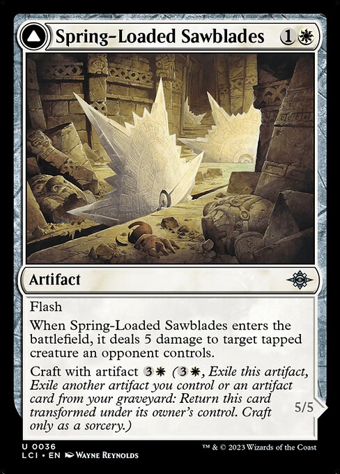 Spring-Loaded Sawblades // Bladewheel Chariot — The Lost Caverns of Ixalan #36 — Non Foil