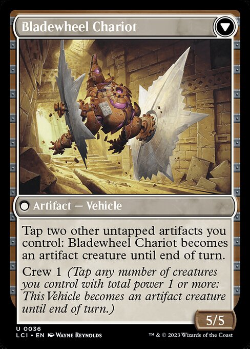 Spring-Loaded Sawblades // Bladewheel Chariot — The Lost Caverns of Ixalan #36 — Non Foil — reference image 2