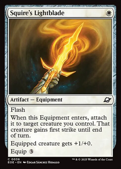 Squire's Lightblade — Edge of Eternities #36 — Non Foil — reference image 1