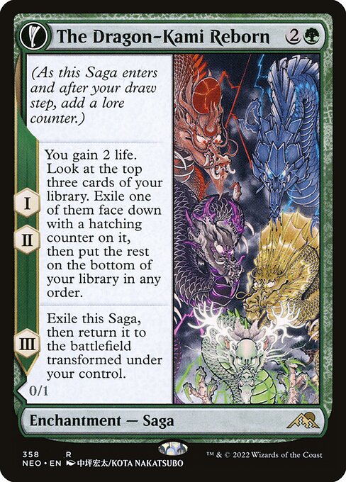The Dragon-Kami Reborn // Dragon-Kami's Egg — Kamigawa: Neon Dynasty #358 — Non Foil — reference image 1