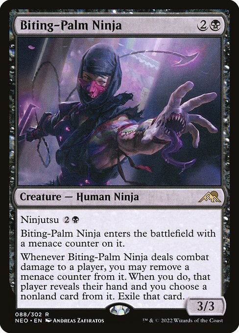 Biting-Palm Ninja — Kamigawa: Neon Dynasty #88 — Foil — reference image 1