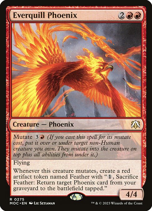 Everquill Phoenix — March of the Machine Commander #275 — Non Foil — reference image 1