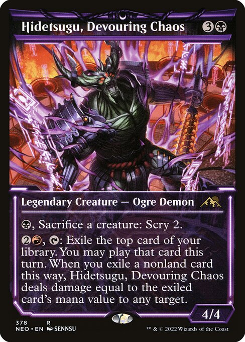 Hidetsugu, Devouring Chaos — Kamigawa: Neon Dynasty #378 — Non Foil — reference image 1