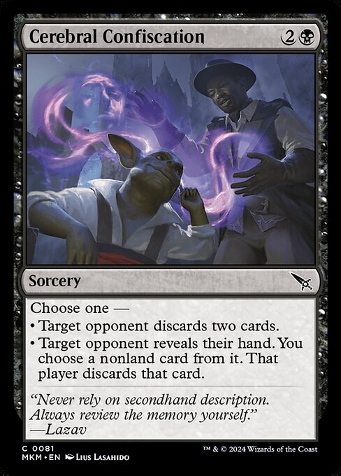 Cerebral Confiscation — Murders at Karlov Manor #81 — Non Foil — reference image 1
