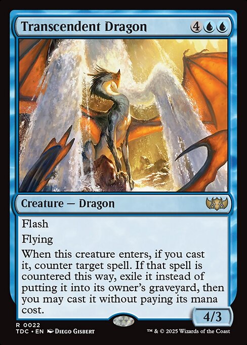 Transcendent Dragon — Tarkir: Dragonstorm Commander #22 — Non Foil — reference image 1
